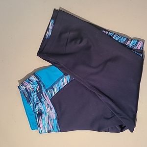 Navy and Blue workout capri